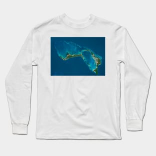 Grand Bahama and Abaco Islands, Bahamas, satellite image (C037/1299) Long Sleeve T-Shirt